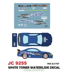 Calcomanía tobogán acuático tóner blanco JC-9255 MIA dc2 FGF para Hot Wheels personalizado 1:64 - Imagen 1 de 6
