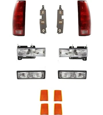 Headlights For GMC Truck Suburban Yukon 1994-1998 Signals Reflectors Tail Lights - Image 1 of 4