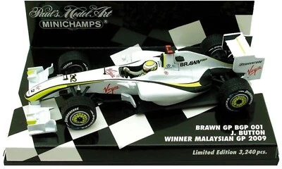 Minichamps Brawn BGP 001 #22 Winner Malaysian GP 2009 - Jenson Button 1/43 Scale - Image 1 of 2