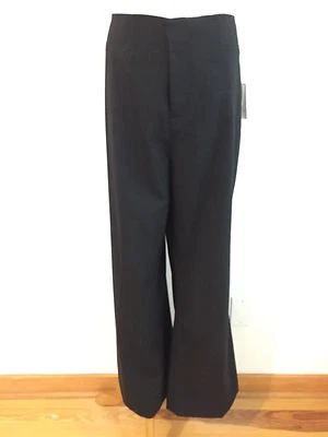 ADEC 2 by Philippe Adec Pants Slacks Black Wool Blend Size 12 (46) NWT MSRP $225 - Image 1 of 4