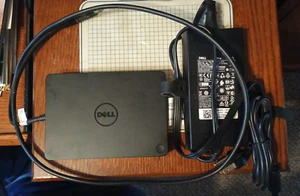 GENUINE Dell Laptop WD15 K17A USB-C Docking Station K17A001 w/ 130W AC Adapter - Photo 1/6