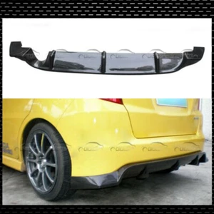 JS Style Rear Diffuser Bumper Lip For 2009-2013 Honda Fit Jazz Carbon Fiber - Bild 1 von 10