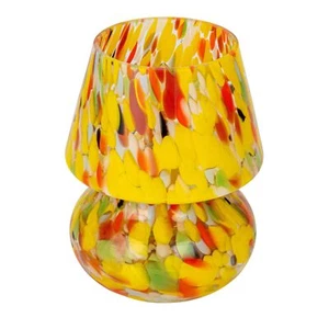 Bloomingville Round Blown Glass Table Lamp with Inline Switch, Multicolor - Picture 1 of 9