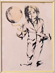 Stunning Hyacinthe Kuller "Where the Child Wandered Alone" Signed Drawing - Picture 1 of 9