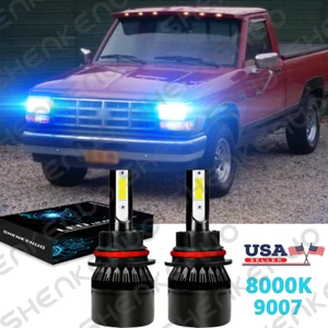 For Ford Ranger 1997-2004 8000K 9007 HB5 LED Headlight Hi/Lo Beam 100W Bright 2X - Picture 1 of 11