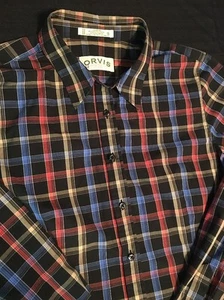 Youth Orvis Button Front Plaid Shirt Size 16 Wrinkle Free Lumberjack Youth - Picture 1 of 4