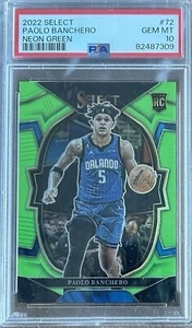 Paolo Banchero Rookie /75 2022 Panini Select Basketball Neon Green PSA 10 - Bild 1 von 2
