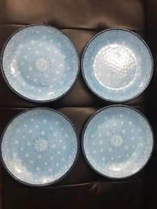 Tommy Hilfiger Light Blue Melamine Dinner Plates - Picture 1 of 7