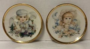 Vtg Lot Of 2 Jan Hagara 4 1/2” Decorative Collector Plates Jaime David 1991 - Picture 1 of 8
