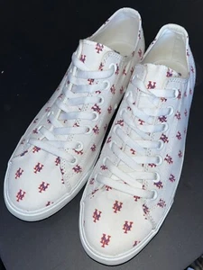New York Mets Row One Unisex canvas Logo Shoes Mens 9.5 Woman’s 11 - Picture 1 of 9