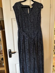 Weird Fish Maxi Dress Size 18 Indigo blue stretch - Picture 1 of 5