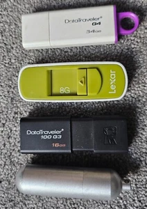 4 x USB Storage Pen Stick Kingston 64GB DataTraveler / 8GB Lexar / 16GB Uni - Bild 1 von 5