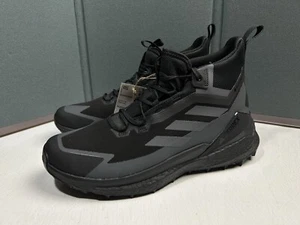 ADIDAS MEN’S SIZE 11 TERREX FREE HIKER 2 GORE-TEX ALL BLACK HIKING BOOTS HQ8383 - Picture 1 of 10