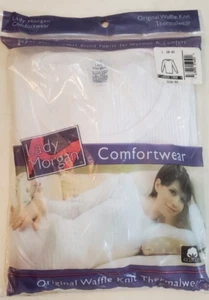 Vintage Long Underwear Shirt Women's Large Waffle Knit Lady Morgan Comfortwear - Picture 1 of 4