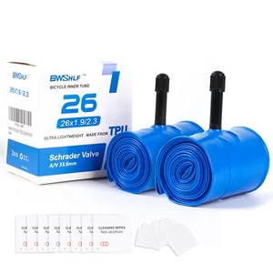 Bike TPU Inner Tube 2pack, 26x1.9/2.3 A/V, 33.6mm Length Schrader Valve, Ultr... - Picture 1 of 8
