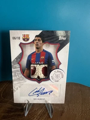 2024-25 Topps 125 Year FC Barcelona Anniversary Luis Suarez Black Net Relic 6/10 - Image 1 of 2