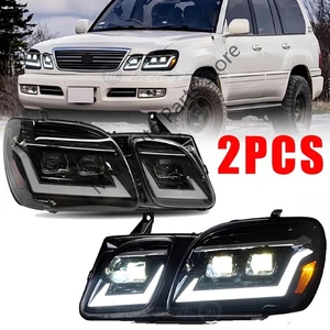 1 par para Lexus LX470 1998-2007 Faro LED DRL Proyector Lámpara Conjunto - Imagen 1 de 17