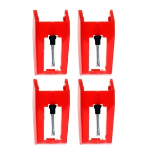 4 piezas agujas de lápiz óptico para tocadiscos rojo repuesto para tocadiscos fonógrafo - Imagen 1 de 12