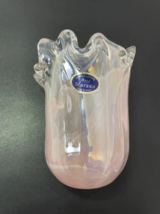 Murano mundgeblasene rosa Glas Vase 4-5" Made in Italy - Lavorazione Arte - Exc! - Bild 1 von 3