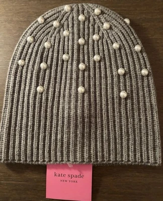 Gorro Kate Spade imitación perla gris jaspeado nuevo con etiquetas Foto 1 de 4