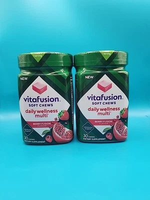 2 PK Vitafusion Masticables Suaves Bienestar Diario Multi Adulto Berry Fusion 30ct cada uno Foto 1 de 4