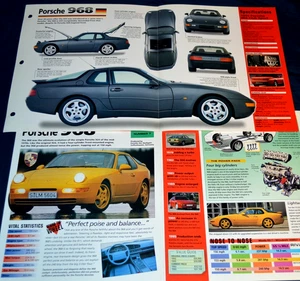 2 1995 Porsche 968 CS Club Sport Specs Info Poster Original Brochure Print 95 - Picture 1 of 1