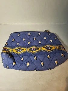 Vera Bradley Kunststoff gefütterte Kosmetiktasche mit Reißverschluss 6" x 7" nicht mehr produziert französisch blau - Bild 1 von 4