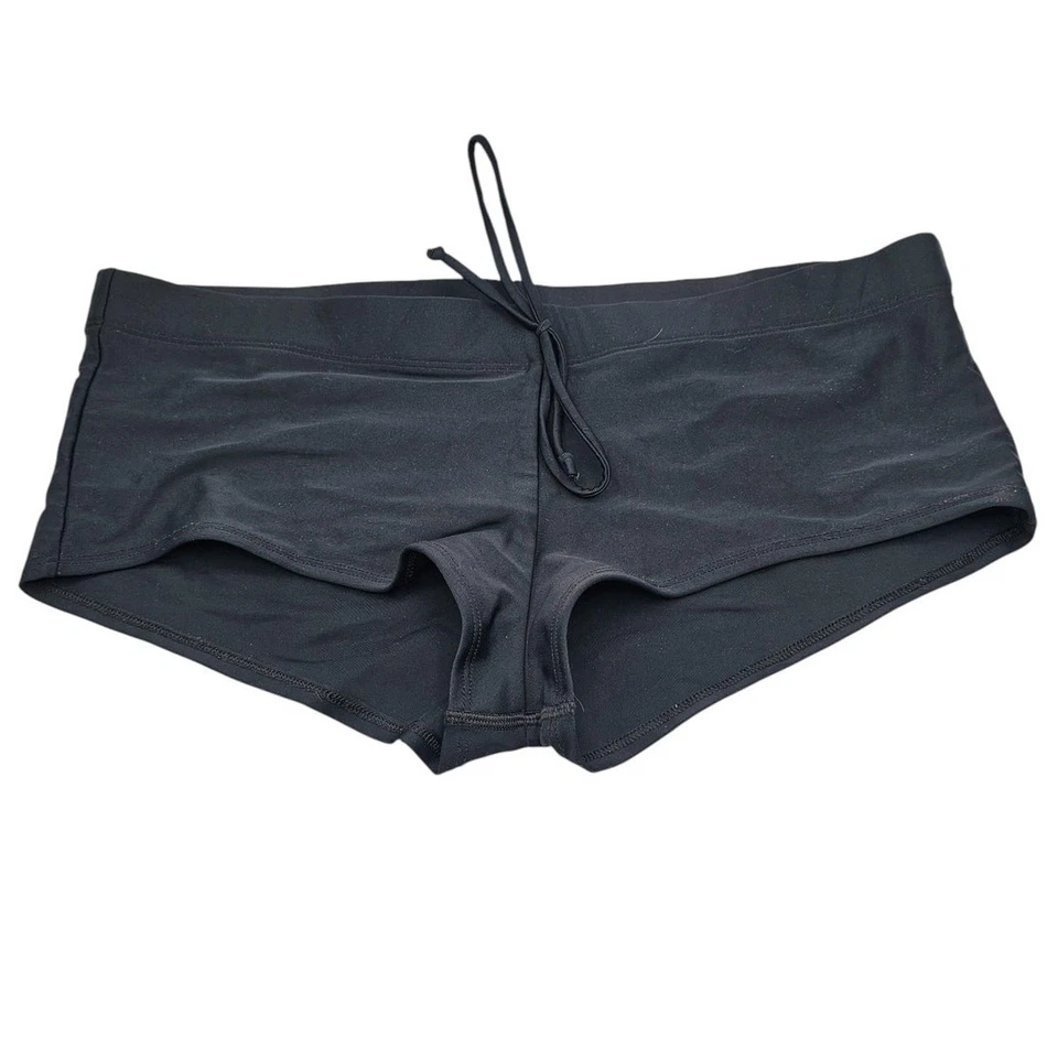 Body Glove Womens Sz M Bikini Swimsuit Bottom Solid Black Boy Short Style - Image 1 of 4