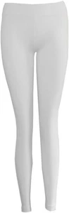 Womens Ankle Length Footless Tights Pantyhose Seamless Stretch Opaque White ! - Picture 1 of 5