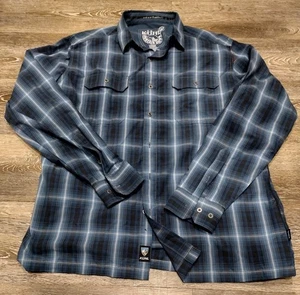 Kuhl Shirt Mens Large Blue Plaid Response Eluxur Long Sleeve Outdoor Hiking - Picture 1 of 9