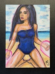 Marvel X-Men Psylocke Sketch Card Copic Fan Art - Picture 1 of 6
