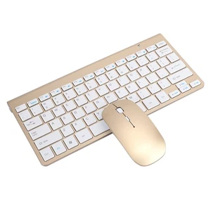 Wireless Keyboard Mouse Set Ultra Thin Mute Mini Home Office Computer - Picture 1 of 11