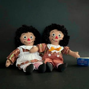 Vintage 2002 Ethno RAGGEDY ANN & ANDY 12" Doll Set by Applause Rare New W/Tags - Bild 1 von 5