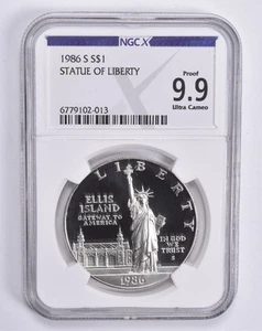 Proof 9.9 UCam 1986-S Statue of Liberty Commemorative Dollar NGC X NGCX - Picture 1 of 5