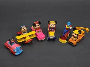 Lot of 6 Vintage 70s Tomy Disney Mickey Mouse Donald Duck Die Cast Made in Japan - Picture 1 of 13