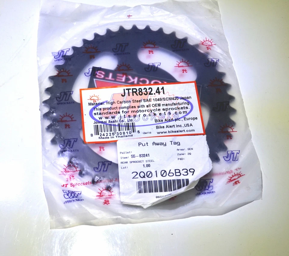 Piñón trasero de acero - 41 dientes 420 JT JTR832.41 para Yamaha DT GT MX YSR YZ 50/80 Foto 1 de 3