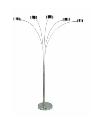 Lámpara de pie ARTIVA 88 pulgadas Micah moderna cromada arqueada con atenuador Foto 1 de 2