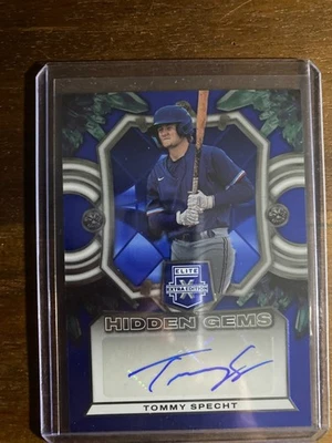 2023 Panini Elite Extra Edition Hidden Gems Tommy Specht Auto - Image 1 of 2
