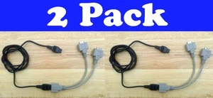 [2 Pack] Joystick Y Cable DB9 Colecovision Intellivision Atari Controller 9 pin - Picture 1 of 8