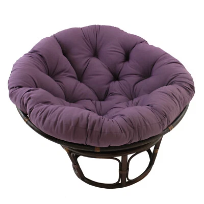 International Caravan 42-Inch Rattan Papasan Chair with Solid Twill Cushion, Tof - Image 1 of 4