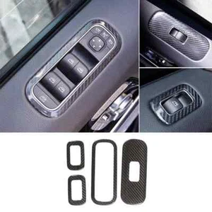 For Benz W464 G550 G63 19-23 Carbon Fiber Interior Window Switch Lift Cover Trim - Bild 1 von 7
