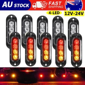 10x LED Clearance Light Side Marker Lamp RED AMBER Trailer Truck Caravan Lorry - Picture 1 of 12