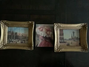 Vintage Royal Academiy Precious Miniatures Renoir And Canal And Corrot Set Of 3 - Picture 1 of 7