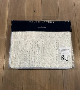 Ralph Lauren Home Collection Cotton RL Bradbury Throw Blanket 54" x 72" New $355 - Picture 1 of 2