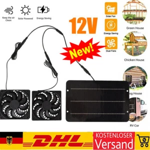 Solar Abluftventilator Solarpanel Gewächshaus Ventilator Solarlüfter Wasserdicht - Bild 1 von 17