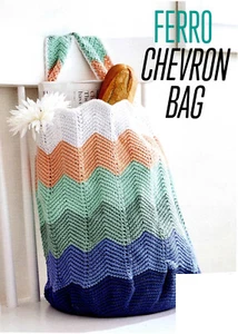 (6040) DK Crochet Pattern for Fab Chevron Bag! - Picture 1 of 4