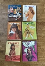 Vintage PLAYBOY Magazines W/ Centerfolds 6 months 1970 January-June