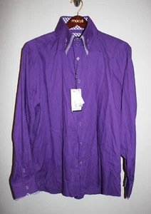 NEW Mens Coogi Luxe Purple Long Sleeve Dress Up Shirt 100% Cotton 3XL NWT $135 - Picture 1 of 8