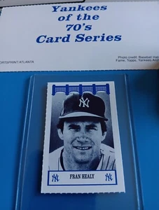 Fran Healy WIZ NY Yankees Of The 70's Baseball Card SGA Rare 1992 Fisher - Picture 1 of 2