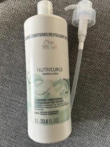 Wella Nutricurls Cleansing Conditioner Waves & Curls 33.8 oz LITER & Free PUMP - Picture 1 of 4